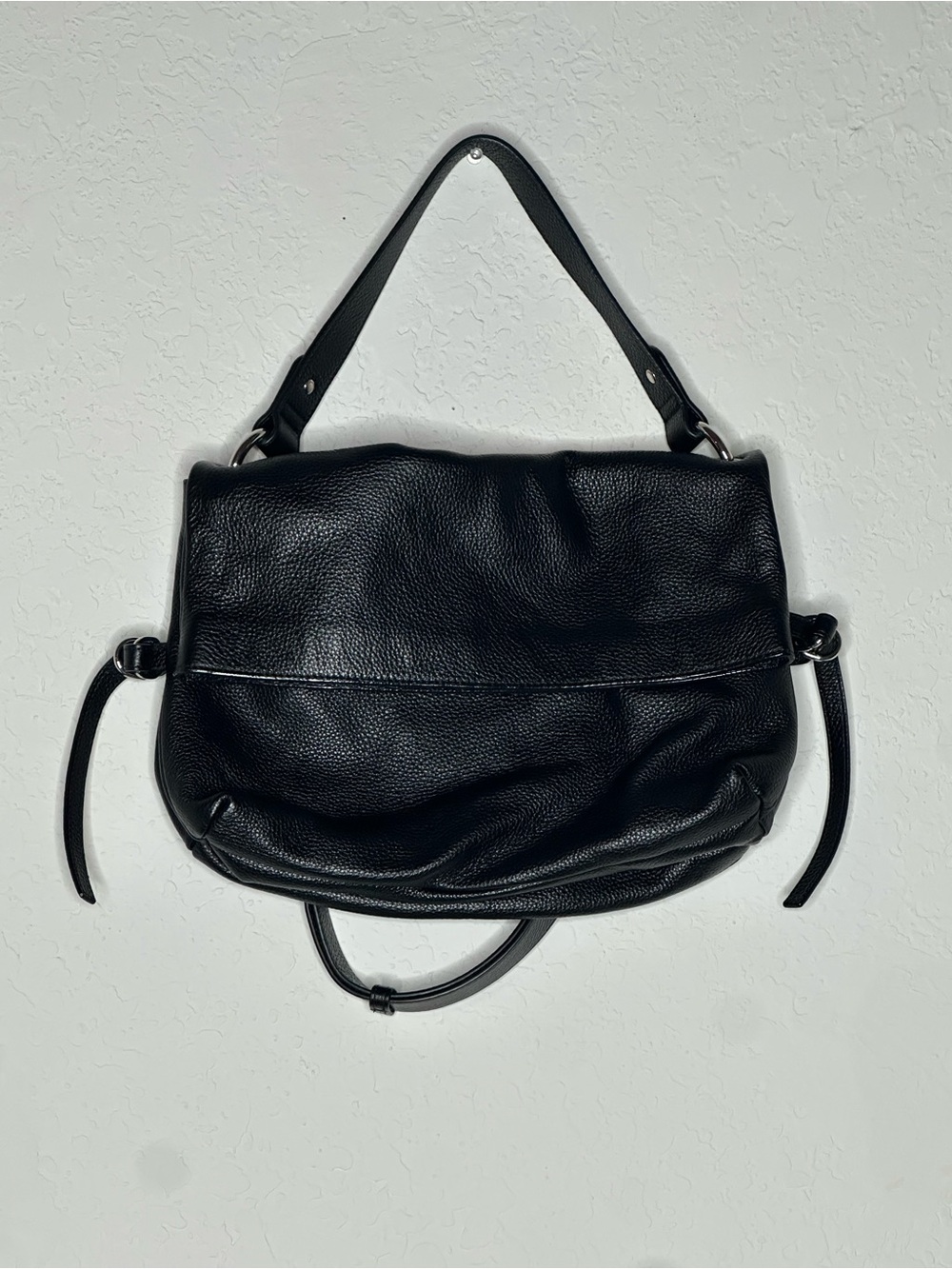 & other stories Black Leather Shoulder Bag Purse